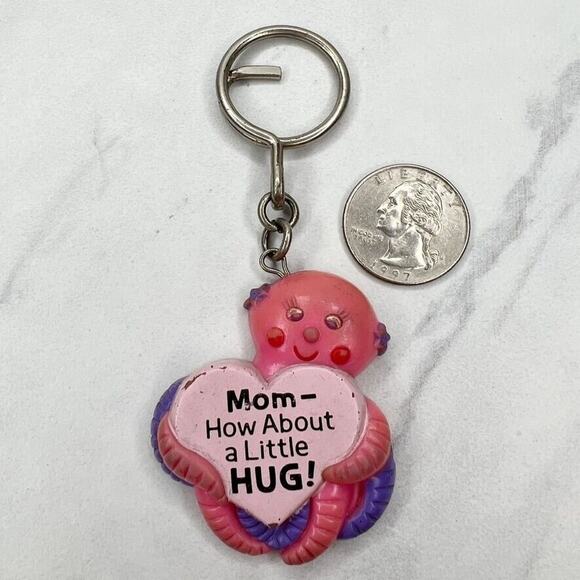 Octopus Baby Mom Hug Keychain Keyring - Picture 2 of 8